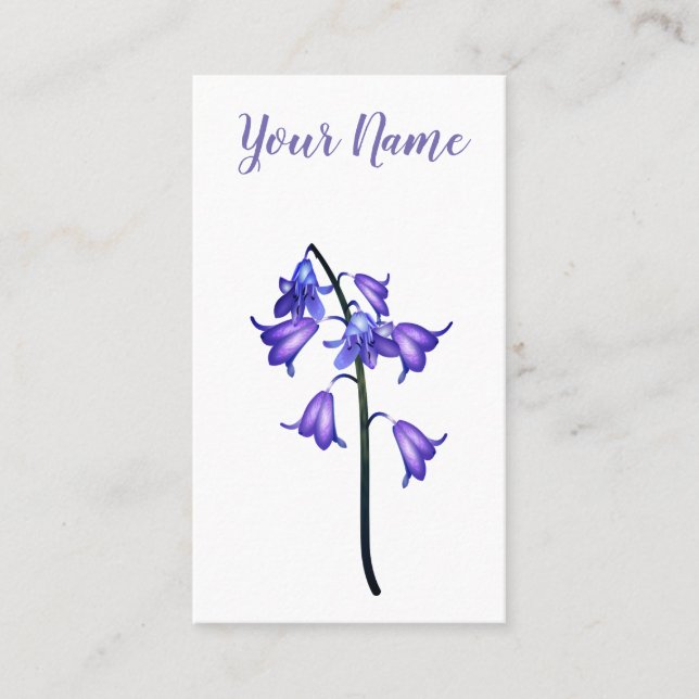 Fleur pourpre. Carte de contact (Devant)