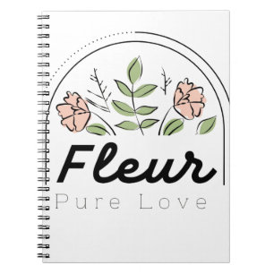 Fleur – Pure Love Floral Logo Notebook