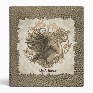 Fleur Raven family crest Shield Binder 