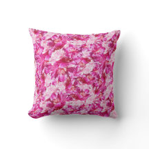 Fleur rose 16" de pivoines coussin carré de coton