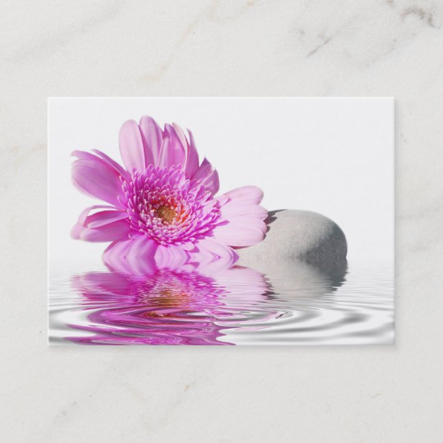 Fleur rose de carte de visite (Devant)