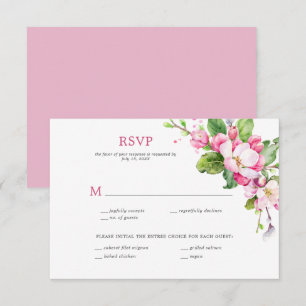 Fleur rose et blanche de pomme RSVP