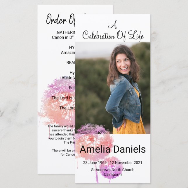 Fleur Rose Fleur Fête De La Vie Carte photo (Devant / Derrière)