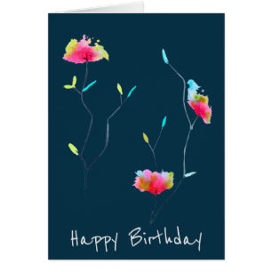 Fleur rose moderne simple d'inspiration japonaise