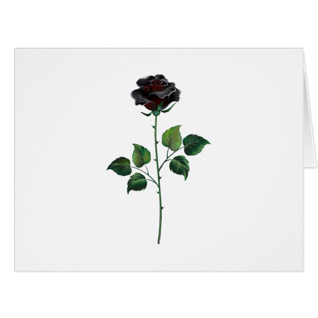 Fleur rose noire (Devant horizontal)