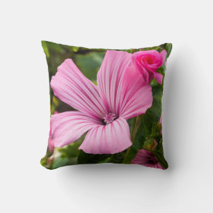 fleur rose throw pillow