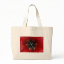 Fleur rouge sac fourre-tout
