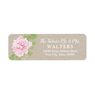 Fleur rustique d'aquarelle de pivoine de rose de