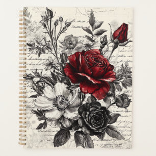 Fleur rustique et calligraphie - Papier Brown viei