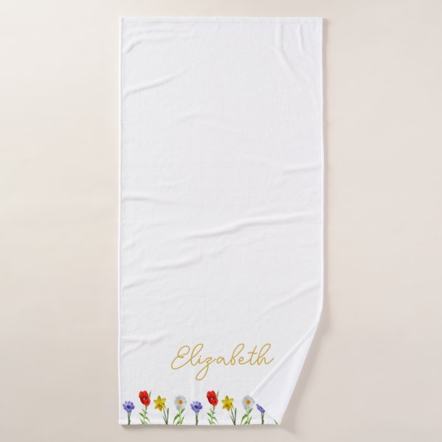 Fleur sauvage (Serviette de bain)