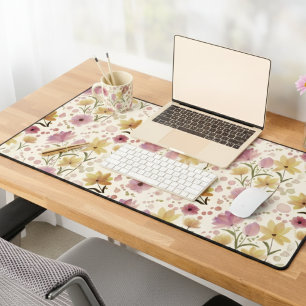 Fleur sauvage aquarelle rose 