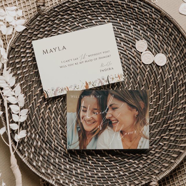 Fleur sauvage automne | Carte d'honneur de la phot (Créateur téléchargé)