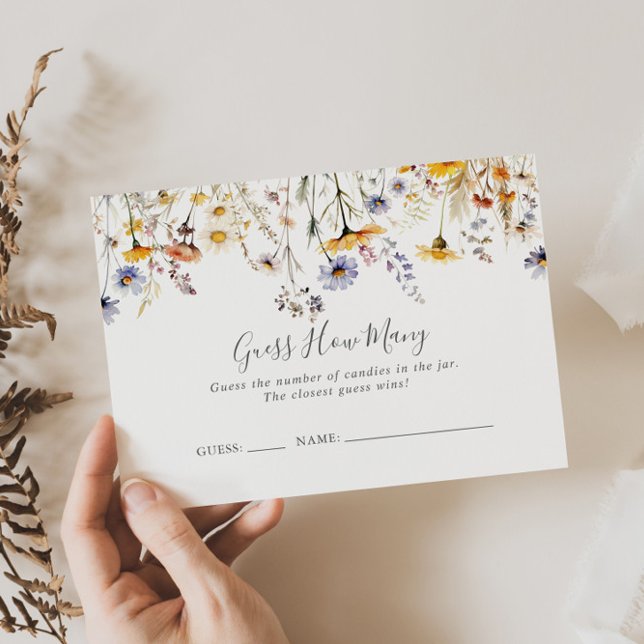 Fleur sauvage Automne Devinez Combien De Carte De  (Créateur téléchargé)