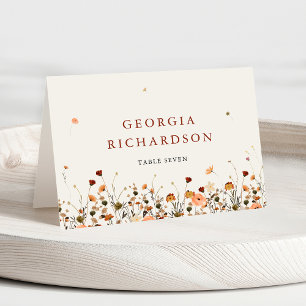 Fleur sauvage Automne Jardin Boho mariage Carte Pl
