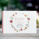 Fleur sauvage Baby In Bloom Baby shower Livre d'or
