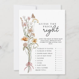 Fleur sauvage Baby shower Jeu Devinez La Carte Pri