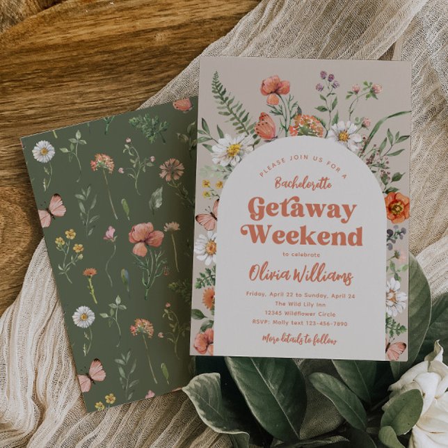 Fleur sauvage Bachelorette Weekend Invitation (Créateur téléchargé)