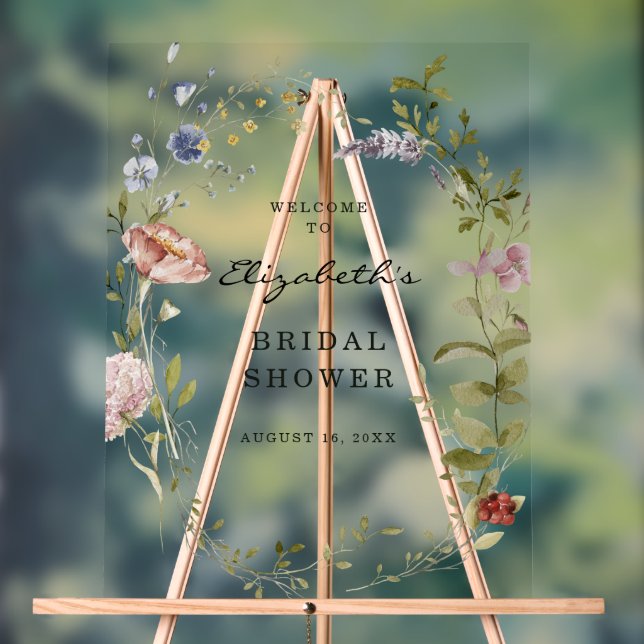 Fleur sauvage | Bienvenue à la Baby Shower Floral  (Neutre)