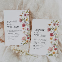 Fleur sauvage Bohemian Faire-part de mariage
