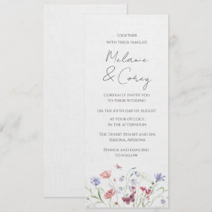 Fleur sauvage Boho Faire-part de mariage numérique