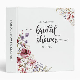 Fleur sauvage Boho Fête des mariées Classeur de re
