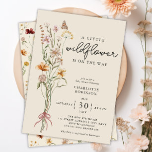 Fleur sauvage Boho Floral Baby shower Invitation