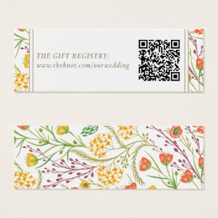 Fleur sauvage Boho Mariage Cadeau Registre QR Code