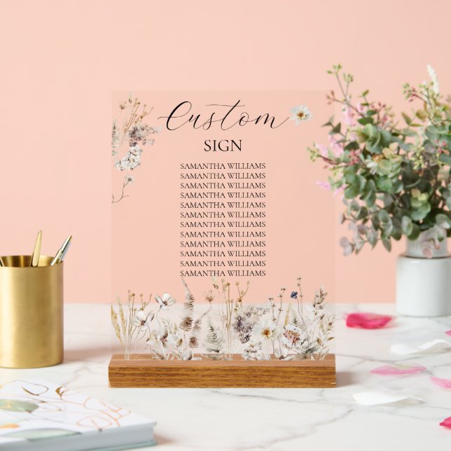 Fleur sauvage Boho Rustic Elegant Fête des mariées (Mariage)
