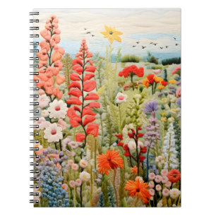 Fleur sauvage brodé Joli Carnet & Journal