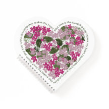 Fleur sauvage Carnet spiral du coeur