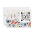 Fleur sauvage Charm en ligne RSVP QR Code Mariage