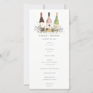 Fleur sauvage Cheers Wine Bottles Programme de mar
