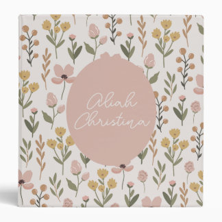 Fleur sauvage Classeur de livre de bébé Nursery pe