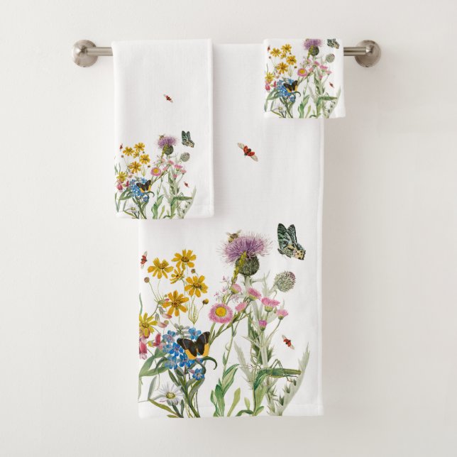 Fleur sauvage d'aquarelle Insectes Floral Spring G (En situation)