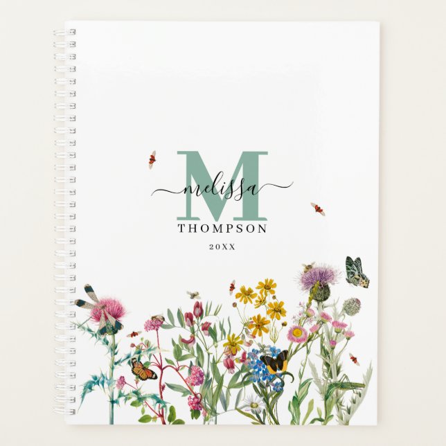 Fleur sauvage d'aquarelle Insectes Floral Spring G (Devant)