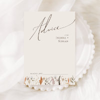 Fleur sauvage d'automne Boho | Carte de conseil Ma