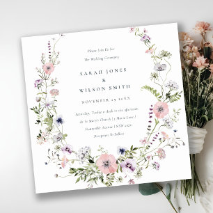 Fleur sauvage de Lilac rose vierge Invitation de m