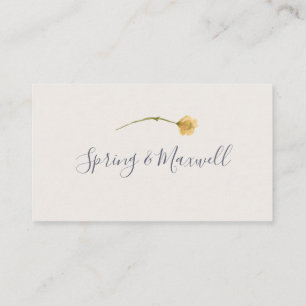 Fleur sauvage de printemps   Carte Mariage plat bl