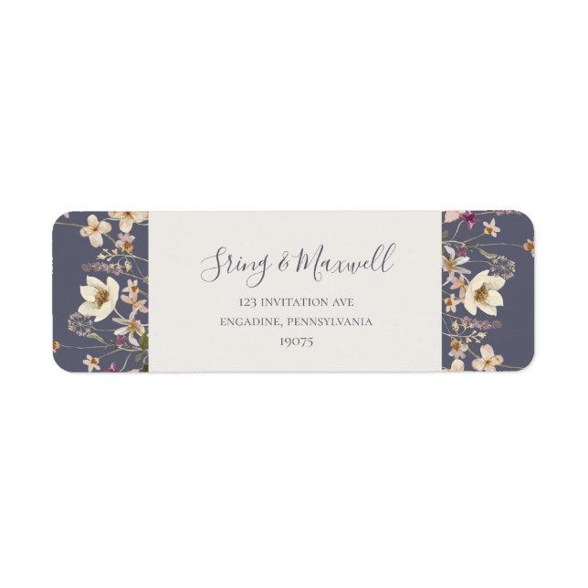 Fleur sauvage de printemps | Dusty Purple Adresse  (Devant)