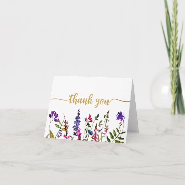 Fleur sauvage élégant merci (Devant)