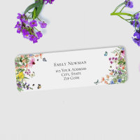 Fleur sauvage et papillons