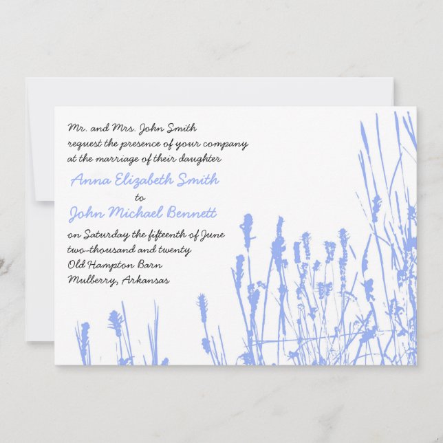 Fleur sauvage - Faire-part de mariage périphérique (Devant)