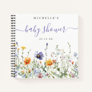 Fleur sauvage Field Baby shower Livre d'invité