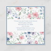 Fleur sauvage Floral Carte de visite