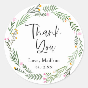 Fleur sauvage Garden Anniversaire Merci Sticker