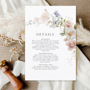 Fleur sauvage Garden Wedding Détails Carte de clôt