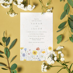 Fleur sauvage Garden Wedding Invitation