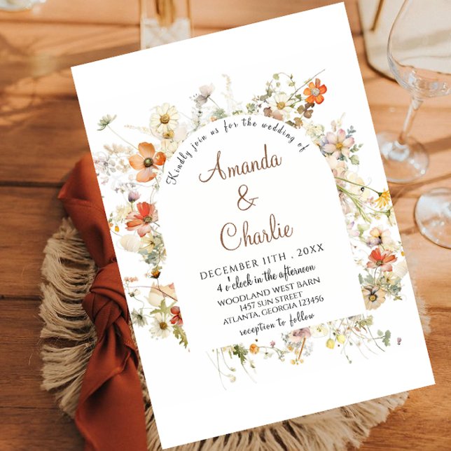 Fleur sauvage Garden Wedding Invitation (Créateur téléchargé)
