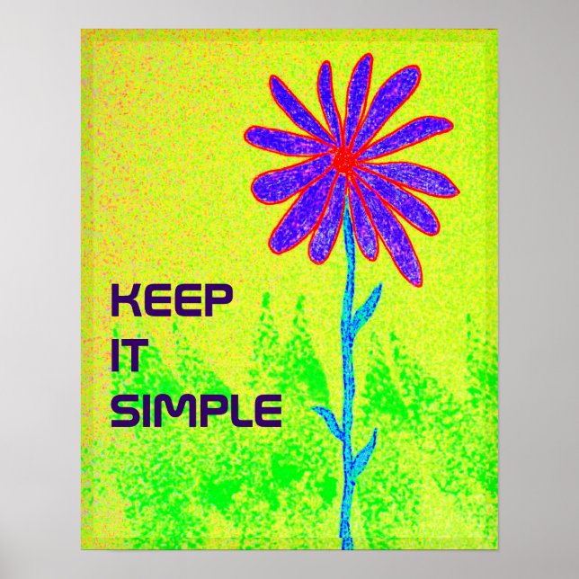 Fleur sauvage Gardez-le simple poster (Devant)