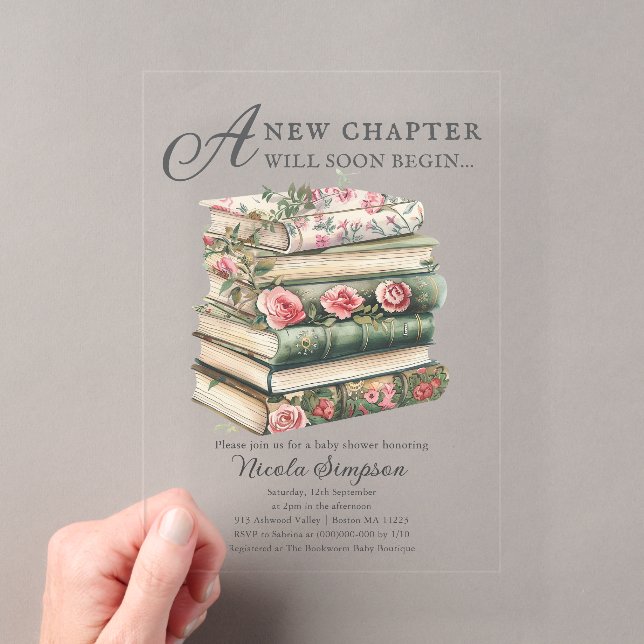Fleur sauvage | Invitation à une baby shower sur l (In situ (ordinateur de poche))